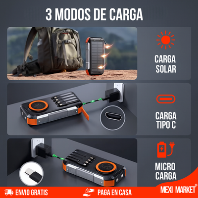 POWEBARBANK SOLAR - 15 EN 1