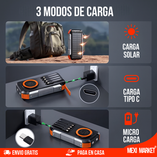 POWEBARBANK SOLAR - 15 EN 1