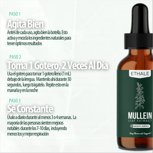 Mullein Gotas Limpieza Pulmonar Respirar