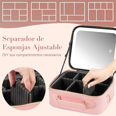 ESTUCHE ORGANIZADOR DE MAQUILLAJE PORTATIL, PRÁCTICO Y AL MEJOR PRECIO