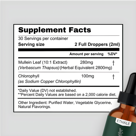 Mullein Gotas Limpieza Pulmonar Respirar