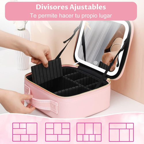 ESTUCHE ORGANIZADOR DE MAQUILLAJE PORTATIL, PRÁCTICO Y AL MEJOR PRECIO