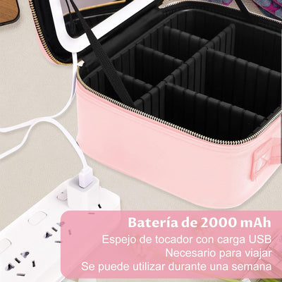 ESTUCHE ORGANIZADOR DE MAQUILLAJE PORTATIL, PRÁCTICO Y AL MEJOR PRECIO