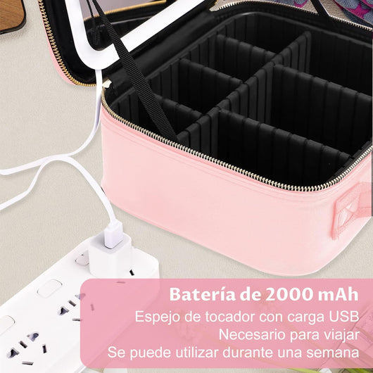 ESTUCHE ORGANIZADOR DE MAQUILLAJE PORTATIL, PRÁCTICO Y AL MEJOR PRECIO