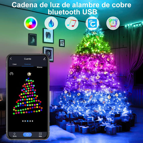 LUCES NAVIDEÑAS INTELIGENTES 10M