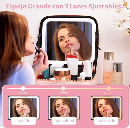 ESTUCHE ORGANIZADOR DE MAQUILLAJE PORTATIL, PRÁCTICO Y AL MEJOR PRECIO