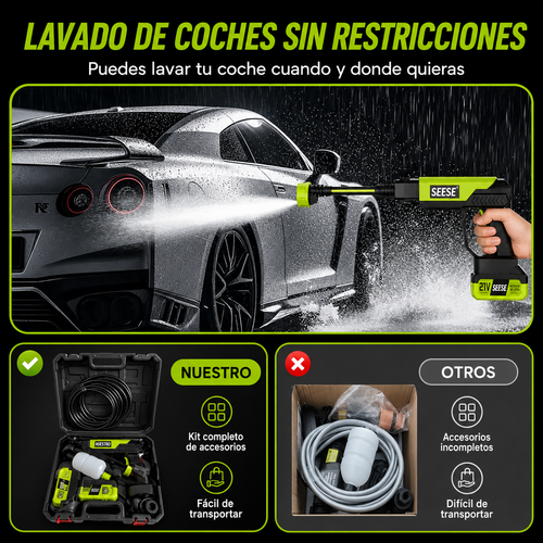 HIDROLAVADORA + ESPUMA | INCLUYE 2 BATERIAS