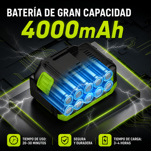 HIDROLAVADORA + ESPUMA | INCLUYE 2 BATERIAS