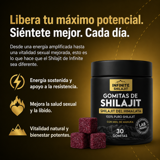 Infinite Shilajit®: La solución definitiva para revitalizar la testosterona