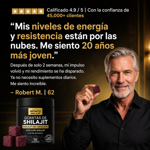 Infinite Shilajit®: La solución definitiva para revitalizar la testosterona