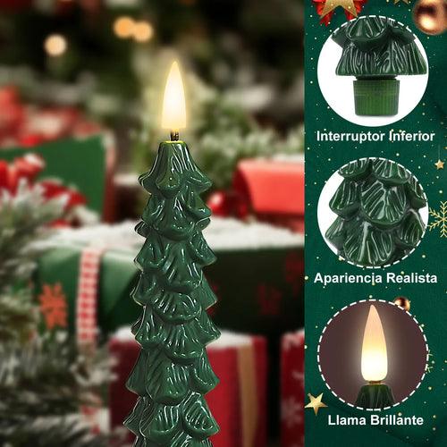 PACK DE 4 VELAS NAVIDEÑAS CON CONTROL