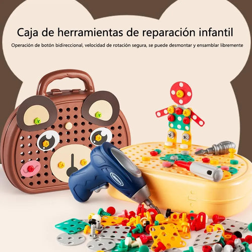 Caja Herramienta De Juguete Niños Taladro Construcción
