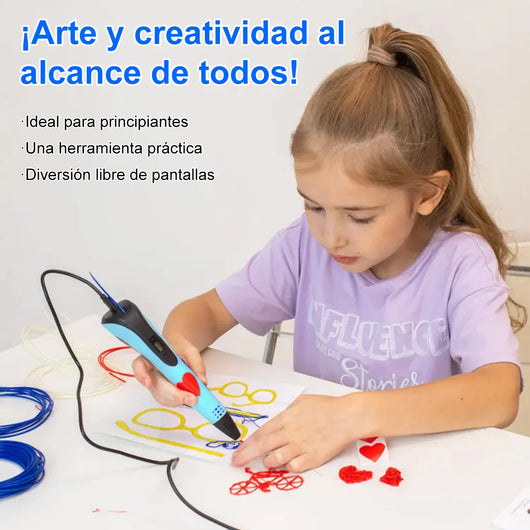 Pluma 3d De Impresión Azul Con Filamento Pla Ecológico