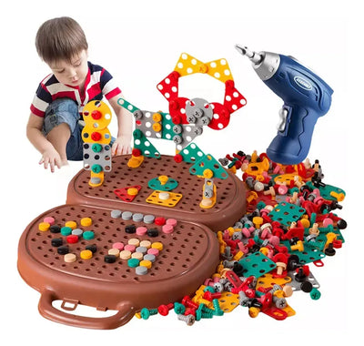 Caja Herramienta De Juguete Niños Taladro Construcción