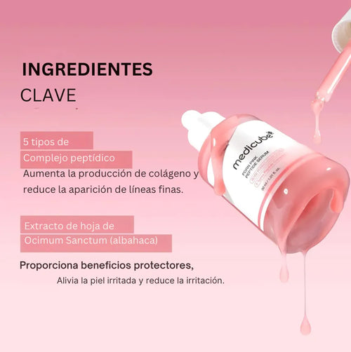 SUERO DE PEPTIDOS ROSADOS DE SALMON DE MEDICUBE DE 30ML