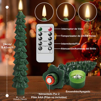 PACK DE 4 VELAS NAVIDEÑAS CON CONTROL