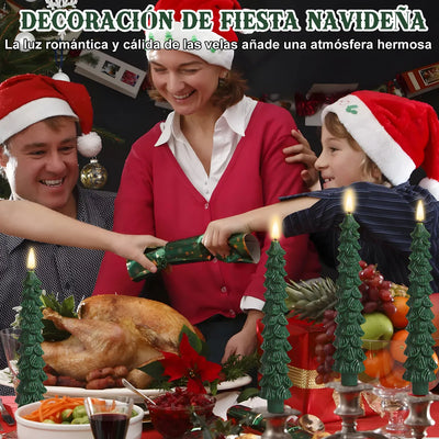 PACK DE 4 VELAS NAVIDEÑAS CON CONTROL