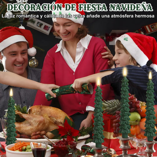 PACK DE 4 VELAS NAVIDEÑAS CON CONTROL