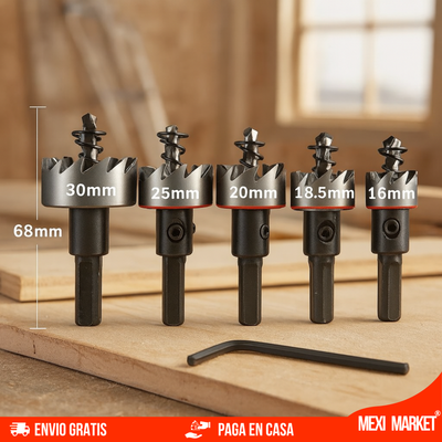 SET 5 BROCAS PERFORADOAS