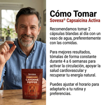 Capsaicina Activa® en Softgels - Reactiva tu Circulación Natural